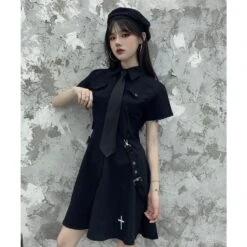 Punk Style Belts Short Sleeve Cross Dress EE0901 -EgrilDoll Fashion Outlet Store punk style belts short sleeve cross dress ee0901 378