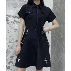 Punk Style Belts Short Sleeve Cross Dress EE0901 -EgrilDoll Fashion Outlet Store punk style belts short sleeve cross dress ee0901 604