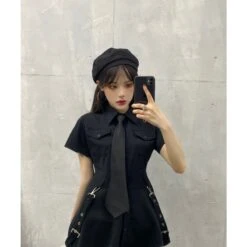 Punk Style Belts Short Sleeve Cross Dress EE0901 -EgrilDoll Fashion Outlet Store punk style belts short sleeve cross dress ee0901 667