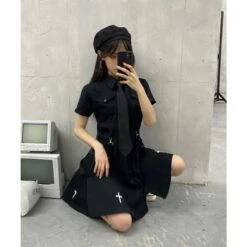 Punk Style Belts Short Sleeve Cross Dress EE0901 -EgrilDoll Fashion Outlet Store punk style belts short sleeve cross dress ee0901 839