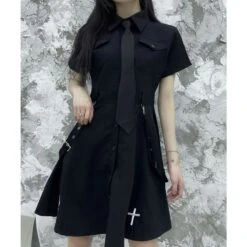 Punk Style Belts Short Sleeve Cross Dress EE0901 -EgrilDoll Fashion Outlet Store punk style belts short sleeve cross dress ee0901 992