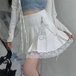 Punk Vintage Lace Black Skirt -EgrilDoll Fashion Outlet Store punk vintage lace black skirt 436