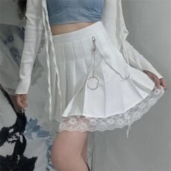 Punk Vintage Lace Black Skirt -EgrilDoll Fashion Outlet Store punk vintage lace black skirt 802