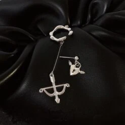 Punk Wing Love Heart Cupid's Arrow Drop Earrings EG289 -EgrilDoll Fashion Outlet Store punk wing love heart cupids arrow drop earrings eg289 earings 588