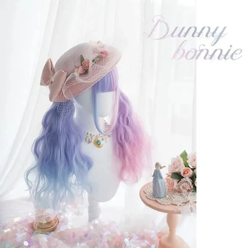Purple-Pink Lolita Bunny Bonnie Long Curl Wig EG14556 6 Purple-Pink Lolita Bunny Bonnie Long Curl Wig EG14556 - Image 6