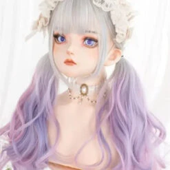 Purple/green Gradient Lolita Large Wave Long Curly Hair EG15182 -EgrilDoll Fashion Outlet Store purplegreen gradient lolita large wave long curly hair eg15182 wig 908
