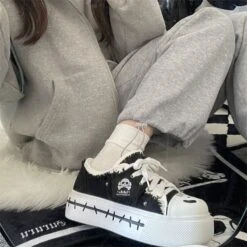 Raquel Emo Style Kawaii Skull Shoes ON295 22 Raquel Emo Style Kawaii Skull Shoes ON295 -EgrilDoll Fashion Outlet Store raquel emo style kawaii skull shoes on295 571