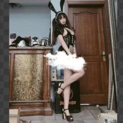 [Reservation] Gothic Maid Bunny Girl Patent Leather Lingerie Set EG154 -EgrilDoll Fashion Outlet Store reservation gothic maid bunny girl patent leather lingerie set eg154 543