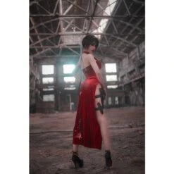 Resident Evil 4 Ada Wong Golden Butterfly Red Dress Cosplay Costume ON204 -EgrilDoll Fashion Outlet Store resident evil 4 ada wong golden butterfly red dress cosplay costume on204 995