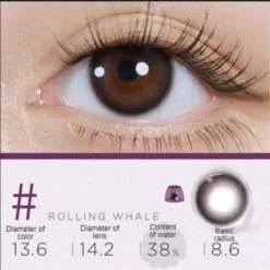 Rolling Water Contact Lenses Half Year One Pair ME43