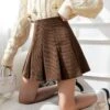 S-XXL Plus Size Kawaii High Waist Pleated Corduroy Skirt EG17012