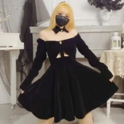 Sexy Hollow Off The Shoulder Dress EE0713