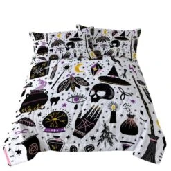 Skull Dark Magic Halloween Black Bless Living Witchcraft Quilt Bedding Set FY050 21 Skull Dark Magic Halloween Black Bless Living Witchcraft Quilt Bedding Set FY050 -EgrilDoll Fashion Outlet Store skull dark magic halloween black bless living witchcraft quilt bedding set fy050 434