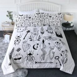Skull Dark Magic Halloween Black Bless Living Witchcraft Quilt Bedding Set FY050 14 Skull Dark Magic Halloween Black Bless Living Witchcraft Quilt Bedding Set FY050 -EgrilDoll Fashion Outlet Store skull dark magic halloween black bless living witchcraft quilt bedding set fy050 485