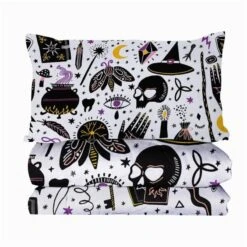 Skull Dark Magic Halloween Black Bless Living Witchcraft Quilt Bedding Set FY050 15 Skull Dark Magic Halloween Black Bless Living Witchcraft Quilt Bedding Set FY050 -EgrilDoll Fashion Outlet Store skull dark magic halloween black bless living witchcraft quilt bedding set fy050 916