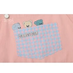 Soft Spring Pink Bears Overalls ON633 -EgrilDoll Fashion Outlet Store soft spring pink bears overalls on633 345