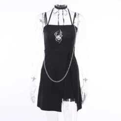 Spider Skull Suspender Black Dress EE0890 -EgrilDoll Fashion Outlet Store spider skull suspender black dress ee0890 155
