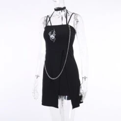 Spider Skull Suspender Black Dress EE0890 -EgrilDoll Fashion Outlet Store spider skull suspender black dress ee0890 505