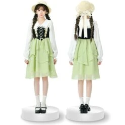 Spring Lovely Flower Girl Green Dress ON622 22 Spring Lovely Flower Girl Green Dress ON622 -EgrilDoll Fashion Outlet Store spring lovely flower girl green dress on622 388