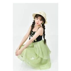 Spring Lovely Flower Girl Green Dress ON622 25 Spring Lovely Flower Girl Green Dress ON622 -EgrilDoll Fashion Outlet Store spring lovely flower girl green dress on622 584