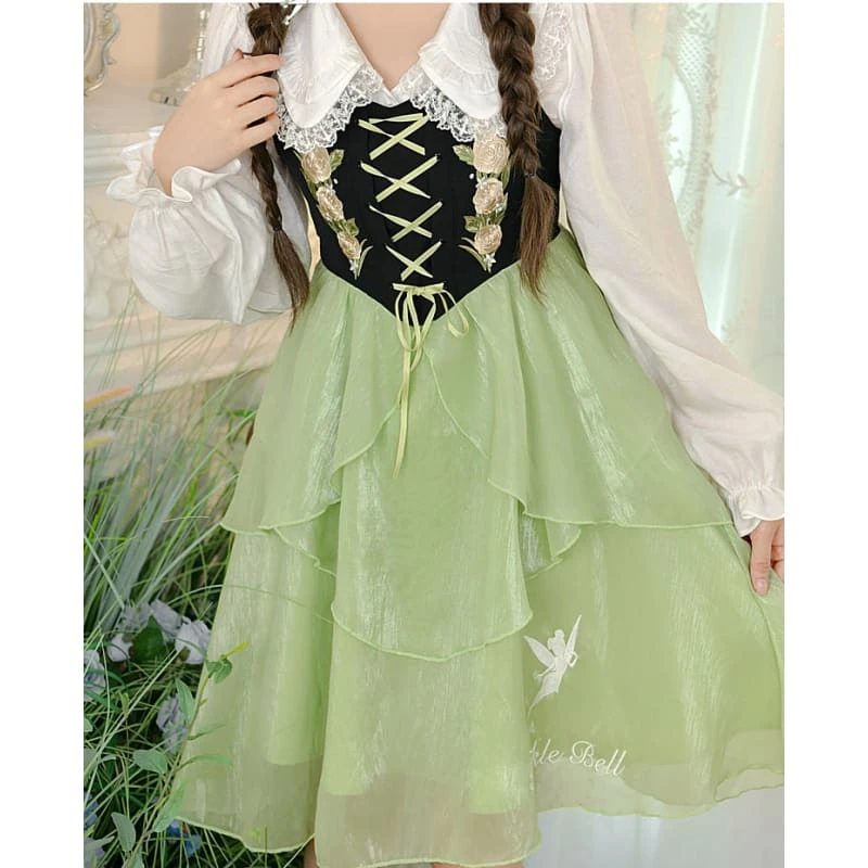 Spring Lovely Flower Girl Green Dress ON622 1 Spring Lovely Flower Girl Green Dress ON622