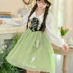 Spring Lovely Flower Girl Green Dress ON622 31 Spring Lovely Flower Girl Green Dress ON622 -EgrilDoll Fashion Outlet Store spring lovely flower girl green dress on622 858