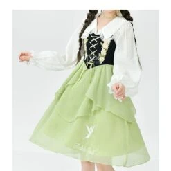 Spring Lovely Flower Girl Green Dress ON622 28 Spring Lovely Flower Girl Green Dress ON622 -EgrilDoll Fashion Outlet Store spring lovely flower girl green dress on622 959