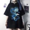 Streetwear Vintage Chinese Dragon Print T-shirt EG340