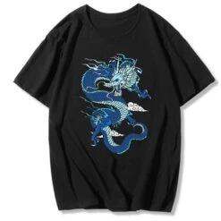 Streetwear Vintage Chinese Dragon Print T-shirt EG340 -EgrilDoll Fashion Outlet Store streetwear vintage chinese dragon print t shirt eg340 black xl 587