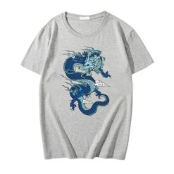 Streetwear Vintage Chinese Dragon Print T-shirt EG340 -EgrilDoll Fashion Outlet Store streetwear vintage chinese dragon print t shirt eg340 grey 3xl 448