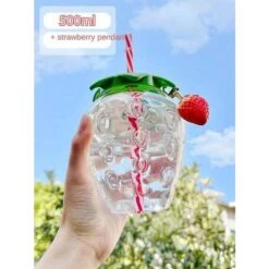 Summer Strawberry Plastic Cute Bottle SP16034 -EgrilDoll Fashion Outlet Store summer strawberry plastic cute bottle sp16034 465