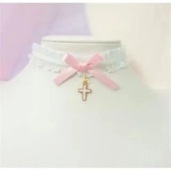 Sweet Cross Pendant Bownot Choker Cute Lolita Ribbon Chain Necklace EG079 -EgrilDoll Fashion Outlet Store sweet cross pendant bownot choker cute lolita ribbon chain necklace eg079 style 9 674