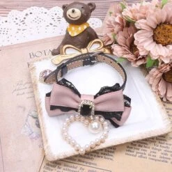 Sweet Princess Style Cute Pink Black Bow Heart Necklace ON642 -EgrilDoll Fashion Outlet Store sweet princess style cute pink black bow heart necklace on642 418