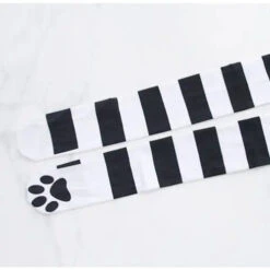 Sweet Striped Cat Paw Prints Over-the-knee Socks EG15329 -EgrilDoll Fashion Outlet Store sweet striped cat paw prints over the knee socks eg15329 684