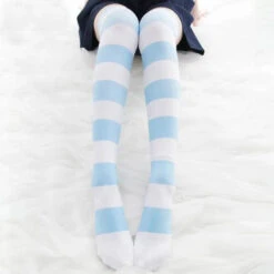 Sweet Striped Cat Paw Prints Over-the-knee Socks EG15329 -EgrilDoll Fashion Outlet Store sweet striped cat paw prints over the knee socks eg15329 986
