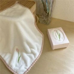 Tulip Embroidery Towel -EgrilDoll Fashion Outlet Store tulip embroidery towel 433