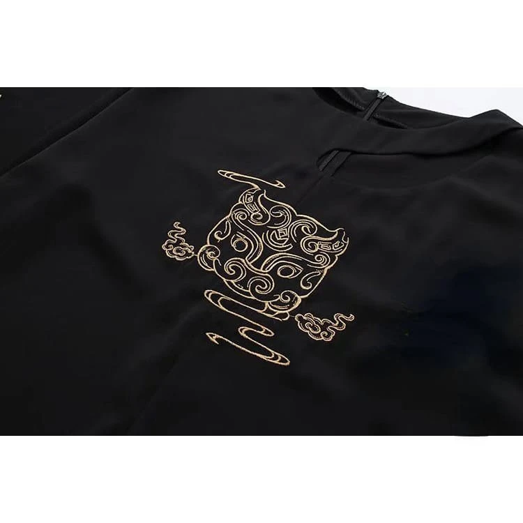 Vintage Embroidery Hollow Out T-Shirt Pleated Skirt Set ON22 5 Vintage Embroidery Hollow Out T-Shirt Pleated Skirt Set ON22 - Image 5