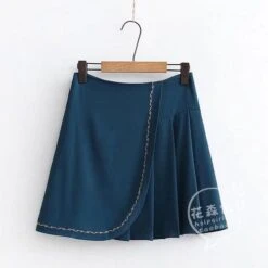 Vintage Embroidery Hollow Out T-Shirt Pleated Skirt Set ON22 16 Vintage Embroidery Hollow Out T-Shirt Pleated Skirt Set ON22 -EgrilDoll Fashion Outlet Store vintage embroidery hollow out t shirt pleated skirt set on22 blue s 974