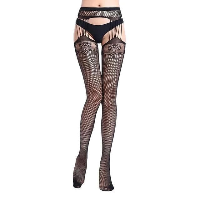 Women Lingerie Stripe Elastic Stockings Transparent Black Fishnet Stocking Thigh EG14575 15 Women Lingerie Stripe Elastic Stockings Transparent Black Fishnet Stocking Thigh EG14575 - Image 15