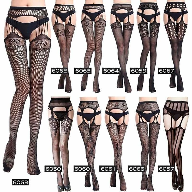 Women Lingerie Stripe Elastic Stockings Transparent Black Fishnet Stocking Thigh EG14575 1 Women Lingerie Stripe Elastic Stockings Transparent Black Fishnet Stocking Thigh EG14575