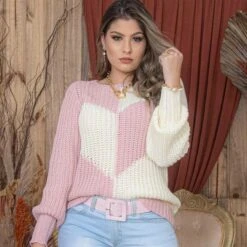 Y2K Heart Striped Sweet Pullover Elegant Round Neck Sweater BE206 21 Y2K Heart Striped Sweet Pullover Elegant Round Neck Sweater BE206 -EgrilDoll Fashion Outlet Store y2k heart striped sweet pullover elegant round neck sweater be206 650