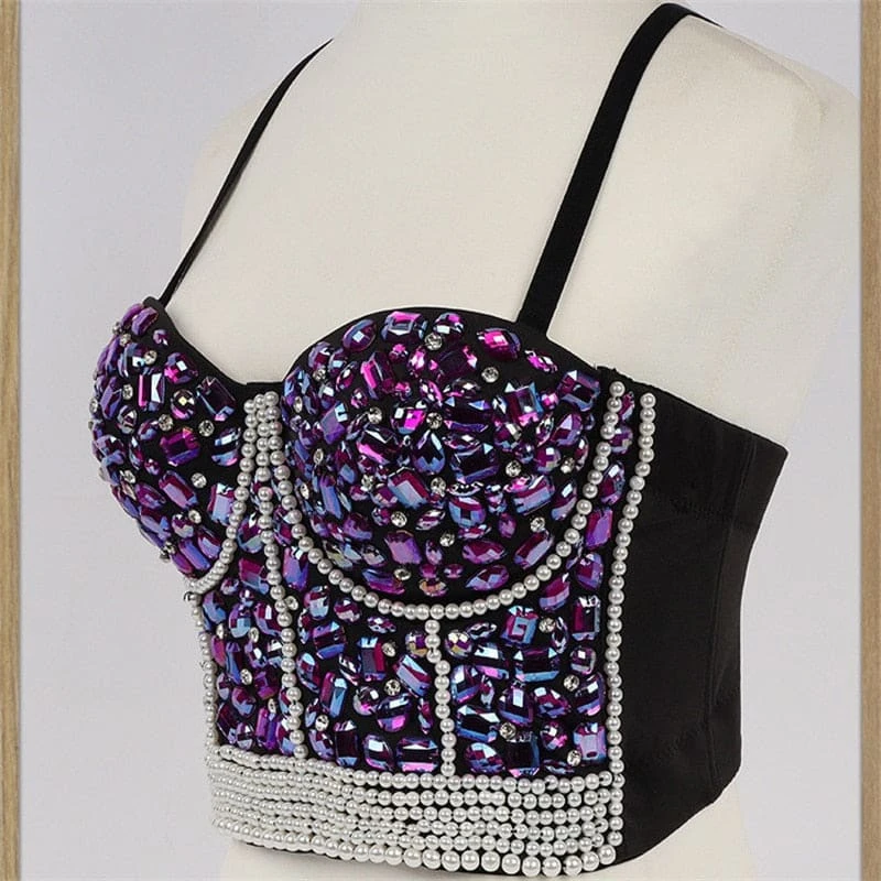 Y2K Rhinestone Diamond Sequin Tank Top 2 Y2K Rhinestone Diamond Sequin Tank Top - Image 2