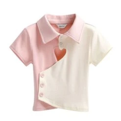 Y2K Strawberry Mix Colorblock Love Heart Hollow Out T-shirt ON20
